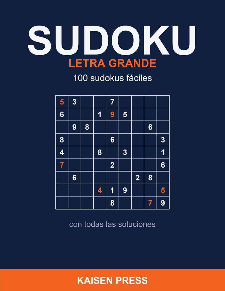 Sudoku Letra Grande — 100 sudokus fáciles con soluciones