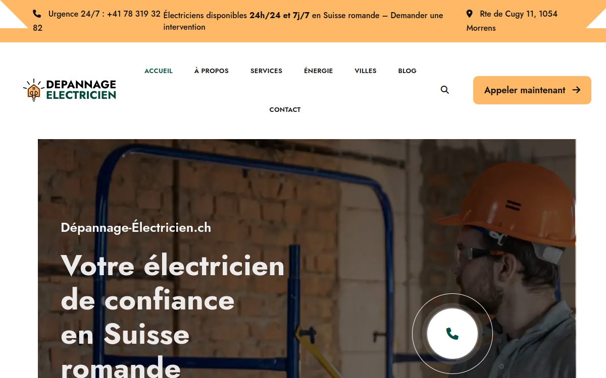 Aperçu — Dépannage Électricien