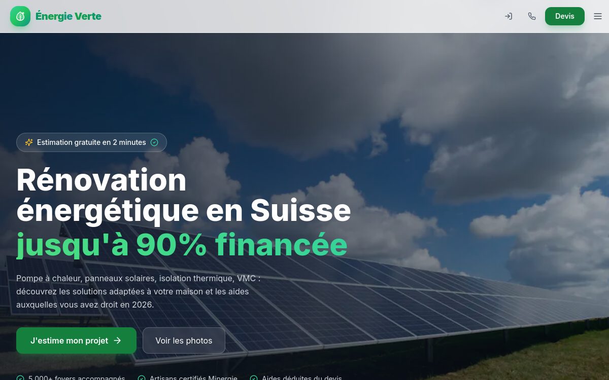 Aperçu — Énergie Verte Suisse