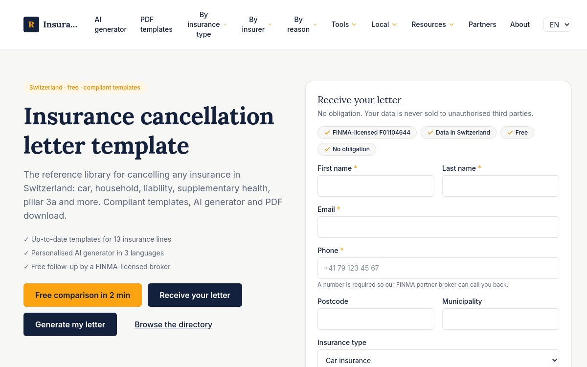 Aperçu — modele-lettre-…-assurance.ch